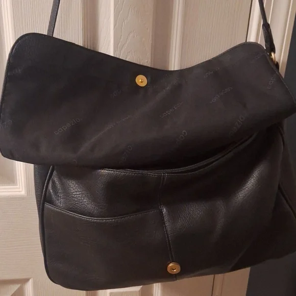 Black Leather Shoulder Bag By Capezio - Picture 13 of 16